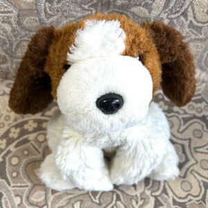 Vintage Stuffed Puppy Dog 12” St Bernard Jack Russell Beagle ?